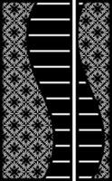 Decorative Metal Gate Design with Floral and Geometric Patterns vector