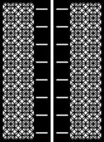 Decorative Panel with Interlocking Circles and Vertical Stripes vector