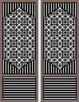 Elegant Geometric Panel Design with Ornate Circular Pattern vector