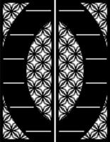 Intricate Geometric Pattern in Black and White vector