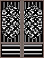 Geometric Pattern Design in Black and White vector