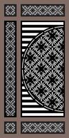 Decorative Panel with Geometric and Floral Patterns vector
