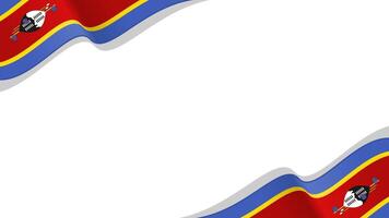 wavy Eswatini flag frame background with copy space for text. for national day vector