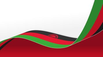 wavy malawi flag background with copy space for text. for national day vector