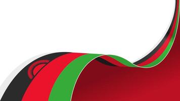 waving malawi flag frame background with copy space for text. for national day vector