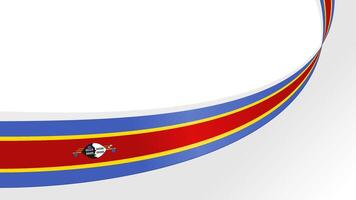 wavy Eswatini flag background with copy space for text. for national day vector