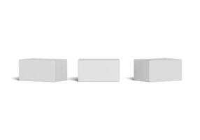 Theree Boxes on white background photo
