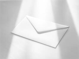 envelope placed on a metallic surface photo