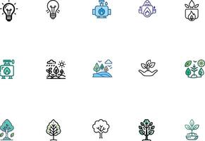 Premium Set of Dynamic Energy Icons vector