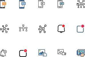 Bundle of Social Media Icons for Design vector