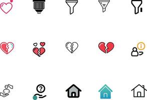 Universal Interaction and Connectivity Icons Set vector