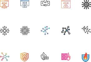 Comprehensive Internet and Connectivity Icons Bundle vector