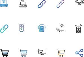 Connectivity and Internet Icons for Digital Design vector