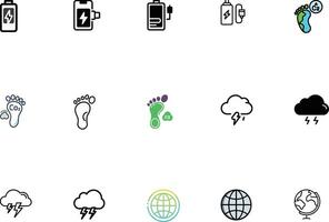 Dynamic Energy Icons Bundle Set vector