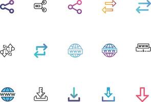 Communication and Networking Icons Bundle vector