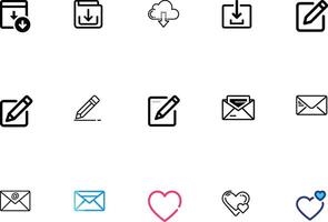 Digital Connectivity Icons for Interaction Design vector
