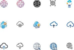 Comprehensive Icons for Internet and Communication vector