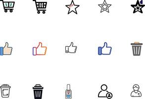 Digital Connectivity and Interaction Icons Collection vector