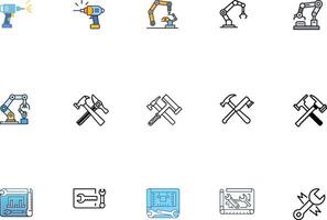 Thorough Icon Analysis for Workshop Bundle Design vector