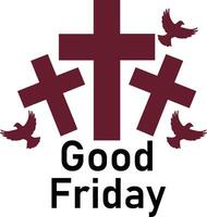 good friday cross design vector