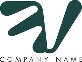 Creative Abstract Initial Letter FV Logo Design vector