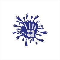 Water droplets with palm motif vector