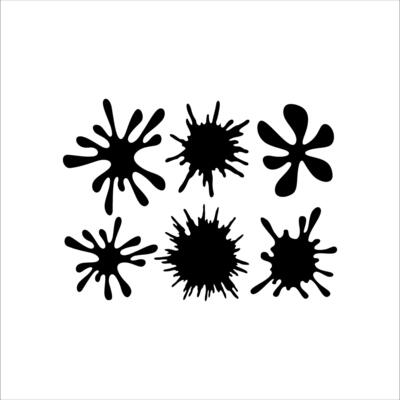 Different types of Water Drop silhouettes on a white background