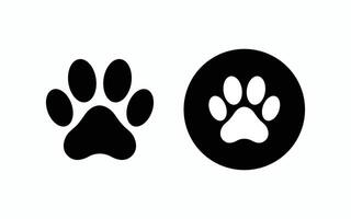 Simple Minimalist Paw Print Icon Set for Pet Care Branding and Veterinary Design Elements vector