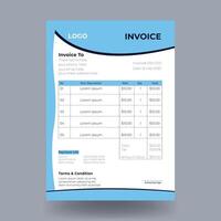 Creative Invoice design template with red and black color vector