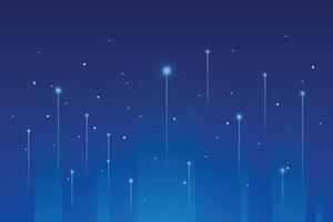 Quiet digital technology background. light effect, abstract tech, innovation future data, internet network, Ai big data, lines dots connection. vector