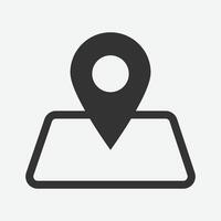 Map location icon. GPS Pin and Map Marker Icon. Map Location Symbol. Navigation and Travel. vector