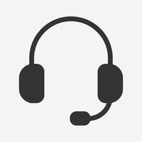 Headset icon for customer service and communication. Headset icon. Headphone icon. Customer Service icon. vector