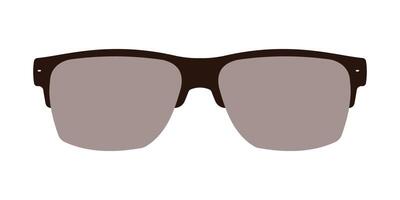 Sunglasses icon. Black sunglass, means glasses silhouette and retro eyewear icon. Eyeglasses design on white background. Simple illustration. eps 10 vector