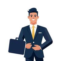 A confident yong businessman vector