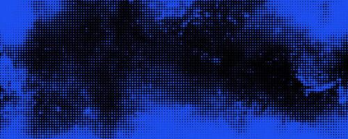 Abstract blue colored background with halftone effect . Brush drawn scratches splatter grunge distressed background. Grainy bold brush strokes texture with small dots. Urban punk background vector