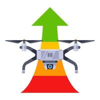 Drone takeoff icon. Simple drone takeoff icon. vector