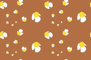 Daisy Pattern Drawing. Modern Seamless Pattern Background Granny Style. Patchwork Flowers. vector