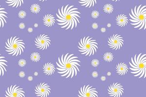 Daisy Flower Pattern. Bloom Seamless Pattern With Daisy Flower on Color Backgrounds . Cute Floral Print. vector