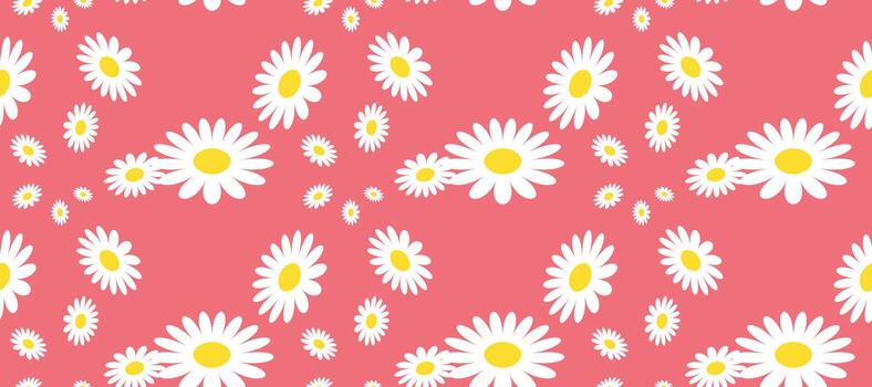 Daisy Pattern Drawing. Blossom Charming Daisy Pattern on a Serene Background Creates a Cheerful vector