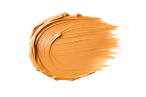 Smooth application of foundation cream on a transparent background png