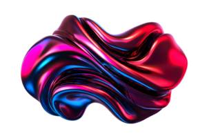 A vibrant abstract shape featuring smooth curves and flowing lines png
