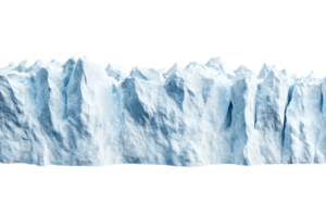 Glacier with jagged peaks on transparent background for design use png