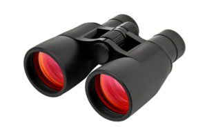 High quality binoculars with red lens for outdoor exploration png