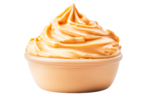 Creamy peanut butter in a bowl with a smooth texture png