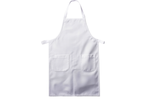 Simple white apron on a transparent background for culinary use png