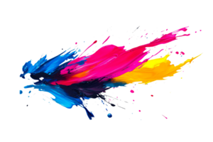 Vibrant splash of colors creating dynamic energy in abstract design png