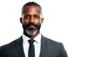Professional man in formal attire with a confident expression png