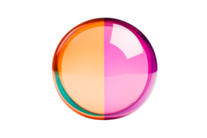 Colorful multicolored circular shape with transparent background png