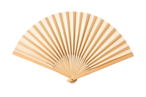 Elegant wooden fan with a smooth design and transparent background png