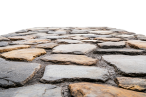 Cobblestone path with a unique texture on a transparent background png